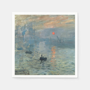 Monet Impression Sunrise Soleil Levant Painting Pappersservett