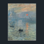 Monet Impression Sunrise Soleil Levant Painting Vykort<br><div class="desc">Tryckfärgsfärgning i landskapet av Claude Monet - Klassiska mästerverk - Claude Monets naturmålningsserie - Impression Sunrise - Soleil Levant</div>