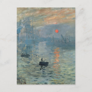 Monet Impression Sunrise Soleil Levant Painting Vykort