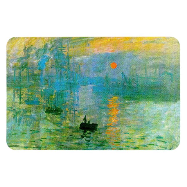 Monet Impressionism Sunrise Magnet (Horisontell)