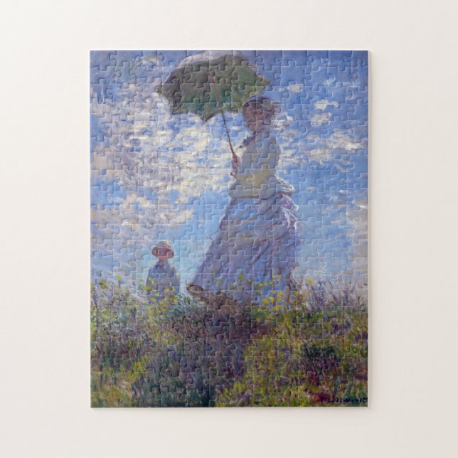 Monet Impressionist People Woman med Parasol Co. Pussel (Vertikal)