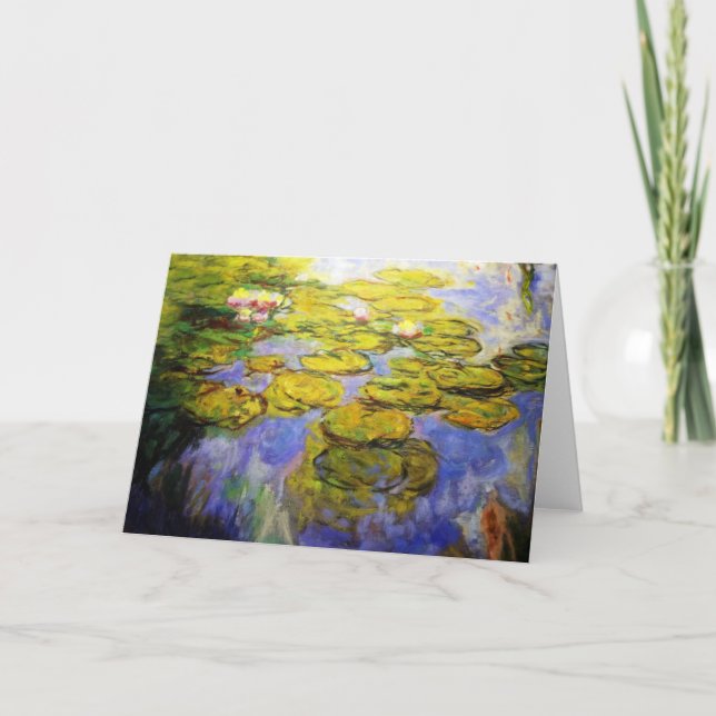 Monet Inspired Lily Dynors Kort (Framsida)