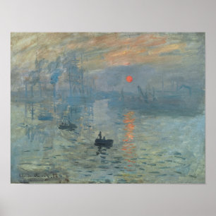 Monet intryck, soluppgång poster