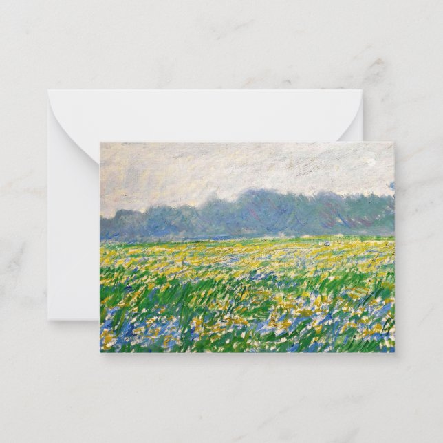 Monet - Iris fält vid Giverny Anteckningskort (Framsida)