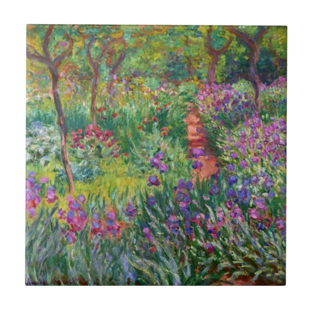 Monet Iris Garden at at Giverny Tile Kakelplatta (Framsidan)