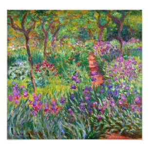 Monet Iris Garden at Giverny Photo Print Fototryck