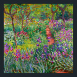 Monet "Iris Garden at Giverny" Poster<br><div class="desc">Monet var en av grundarna av Fransk Impressionistisk målning, av vilken "The Iris Garden at Giverny" (målad mellan 1899 och 1900) är ett vackert exempel. Det är en firande av färg, ljus och rörelse. När Monet köpte Giverny gods omformade han den blomsterträdgård som redan planterades på dess grunder. Hans preferens...</div>