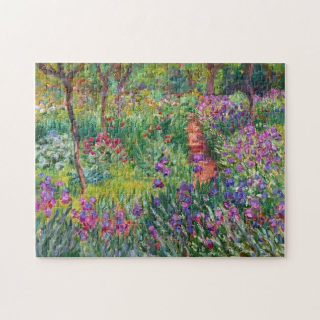 Monet Iris Garden at Giverny Puzzle Pussel (Horisontell)