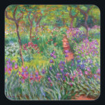 Monet Iris Garden at Giverny Stickers Fyrkantigt Klistermärke<br><div class="desc">Monet Iris Garden på Giverny-klistermärken. Oljemålning på arbetsyta 1899. Iris Garden vid Giverny är en av de mest färgstarka och älskade blommålningarna. Den pulserande användan av lila, , gröntar och blåsor gör detta till ett av de mest dynamiska intsionistiska delara från denna rik under Monets karriär. En underbar gåva till...</div>