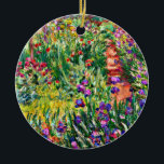 Monet - Iris Garden på Giverny Julgransprydnad Keramik<br><div class="desc">Claude Monets berömd,  Iris Garden på Giverny.</div>