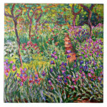 Monet - Iris Garden på Giverny Kakelplatta<br><div class="desc">Claude Monets berömd,  Iris Garden på Giverny,  dekorativ kudde.</div>