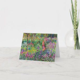Monet Iris Garden på Giverny Note Card Kort