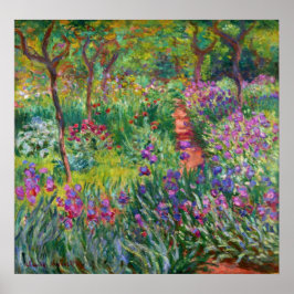 Monet Iris Garden på Giverny Poster