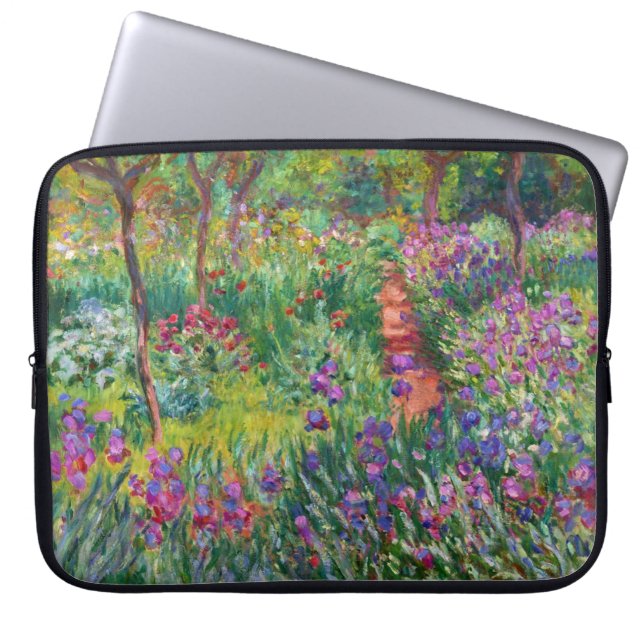 Monet Iris Garden vid Giverny Laptop sleeve (Framsidan)