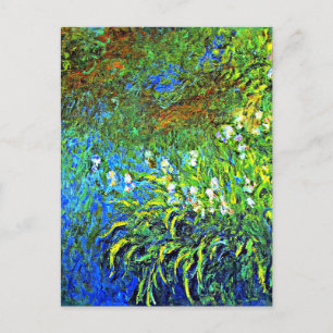 Monet - Iris vid Sea Ro Pond, berömd Vykort