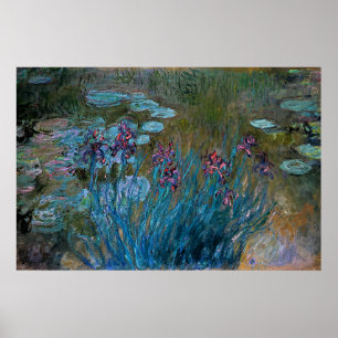 Monet - Irisar och Näckrosor Poster