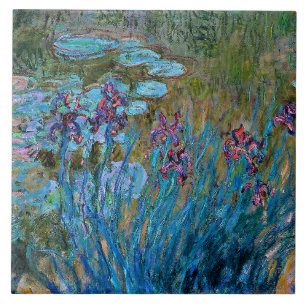 Monet - Iriser och Vatten-Lilies Kakelplatta