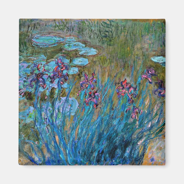 Monet - Iriser och Vatten-Lilies Magnet (Framsidan)