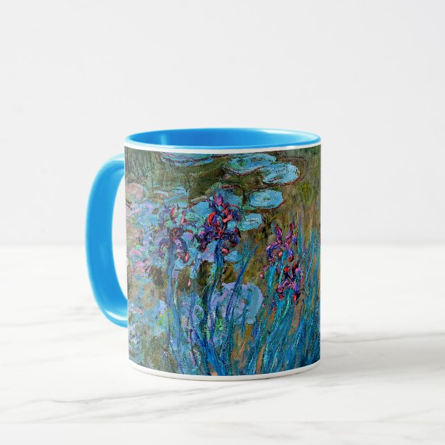 Monet - Iriser och Vatten-Lilies Mugg (Framsida vänster)