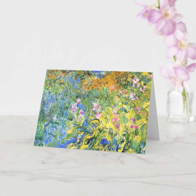 Monet - Irises 3, bra konsmålning Kort (Orkide)