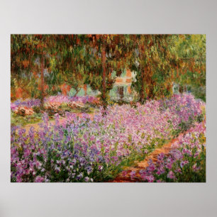 Monet - Irismen i Monets trädgård Poster