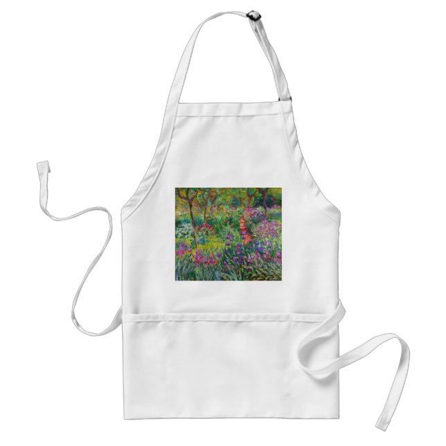 Monet Iristrädgård på det Giverny förklädet Förkläde (Framsidan)