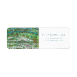 MONET "JAPANESE FOOTBRIDGE" RETURADRESSETIKETT RETURADRESS ETIKETT