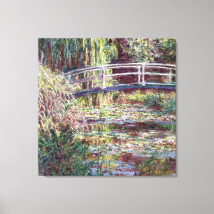 Monet Japansk Bridge Symphony i Ro Fine Art Canvastryck