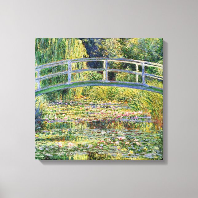Monet Japansk bro med Vatten Lilies Canvastryck (Framsida)