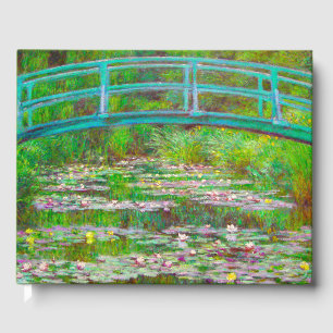 Monet Japansk bro och vattenliljor Gästböcker
