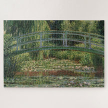 Monet Japansk Footbridge och Vatten Lily Bassäng