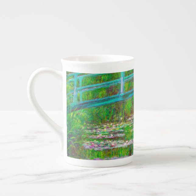 Monet Japanska Bridge och Vatten Lilies Benporslin Mugg (Vänster)