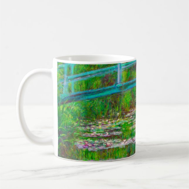 Monet Japanska Bridge och Vatten Lilies Kaffemugg (Vänster)