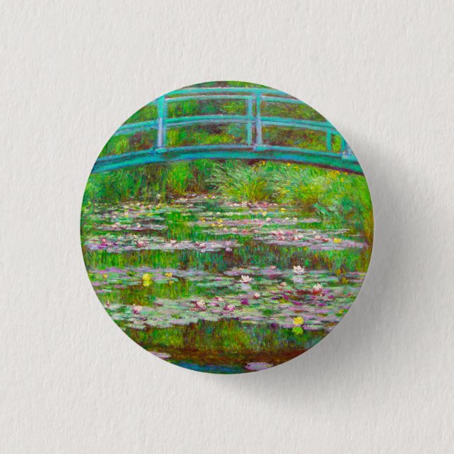 Monet Japanska Bridge och Vatten Lilies Knapp (Framsida)