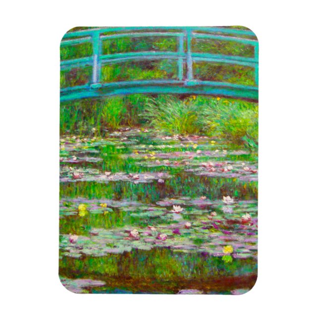Monet Japanska Bridge och Vatten Lilies Magnet (Vertikal)
