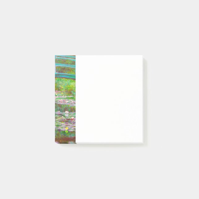 Monet Japanska Bridge och Vatten Lilies Post-it Block (Framsida)
