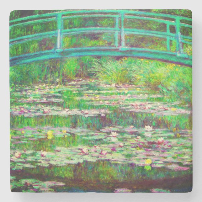 Monet Japanska Bridge och Vatten Lilies Stenunderlägg (Framsidan)