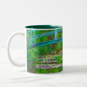 Monet Japanska Bridge och Vatten Lilies Två-Tonad Mugg