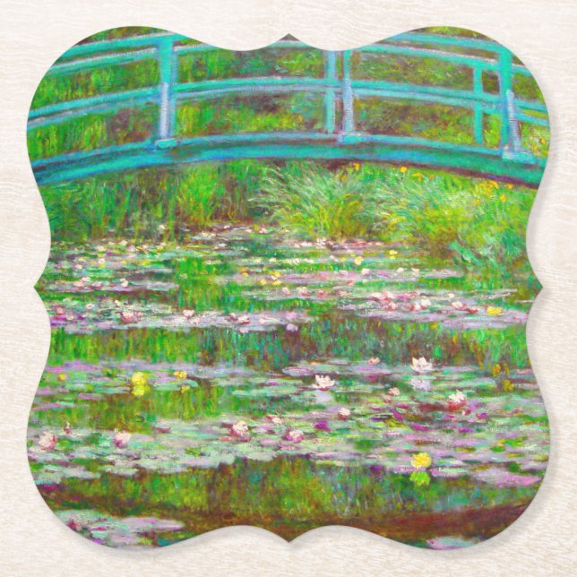 Monet Japanska Bridge och Vatten Lilies Underlägg Papper (Framsida)