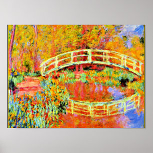 Monet - Japanska bron i Giverny Poster