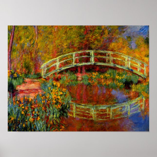 Monet - Japanska bron Poster (Framsidan)
