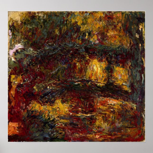Monet - Japanska fotbollsbron, Giverny Poster (Framsidan)