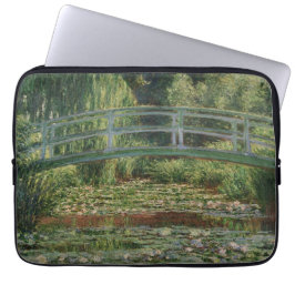 Monet Japanska fotbron och dammen med näckrosor Laptop Fodral