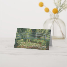 Monet Japanska fotbron och dammen med näckrosor Placeringskort