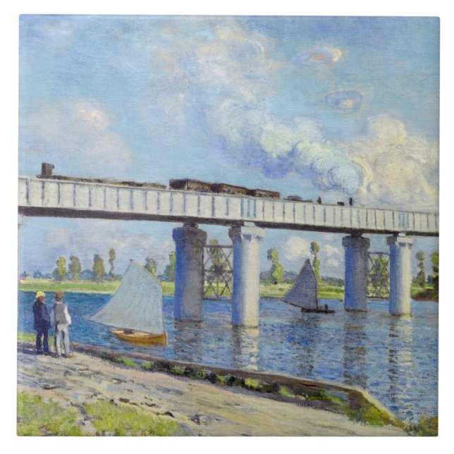 Monet - Järnvägsbron i Argentina Kakelplatta (Framsidan)