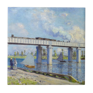 Monet: Järnvägsbron i Argentina Kakelplatta