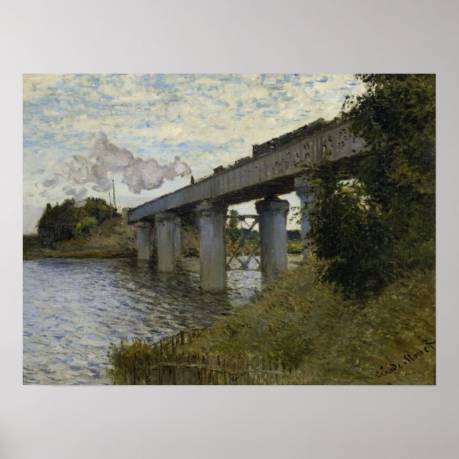 Monet - Järnvägsbron i Argentina Poster (Framsidan)