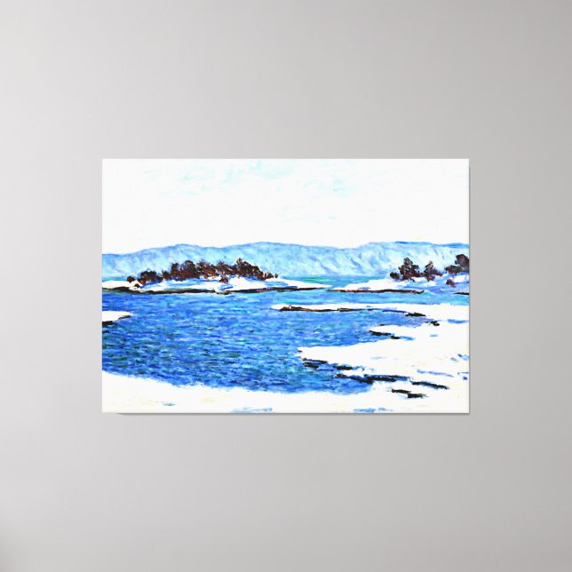 Monet - Kant vid Christiana Fjord Canvastryck (Framsida)