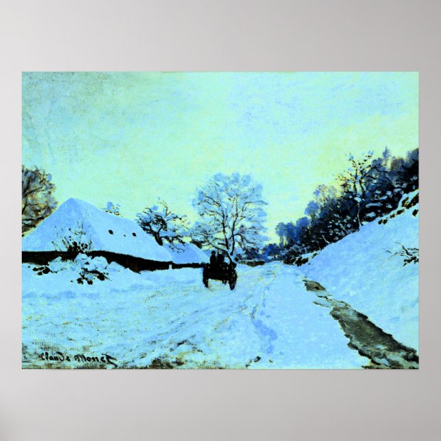 Monet - Kärran i snön Poster (Framsidan)