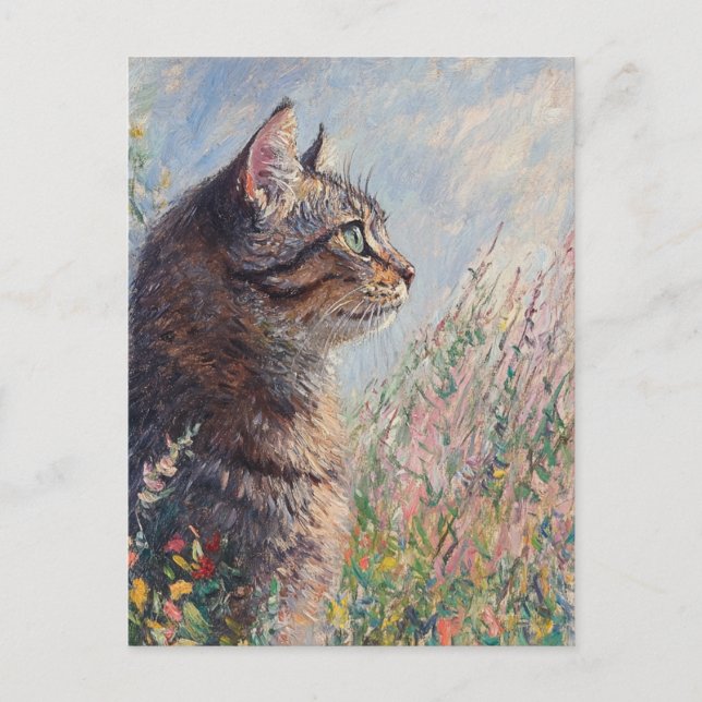 Monet Katt Vintage vykort (Framsida)